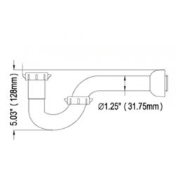 PTP0002 1-1/4" ABS Plastic P-Trap Drain